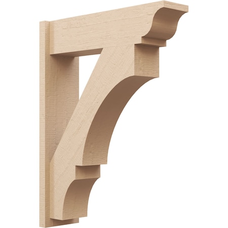 Ekena Millwork 7 1/2-in W x 26-in D x 34-in H Balboa Trad Rough Cedar Woodgrain TimberThane Outlooker, Primed Tan OUTUR075X26X34BOA04RCPR